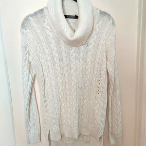 Ralph Lauren Cowl Neck Cable Knit Sweater